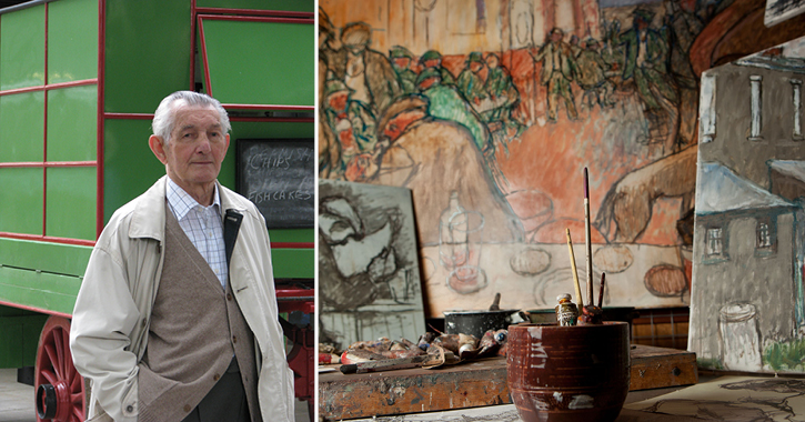 Artist Norman Cornish and his artwork